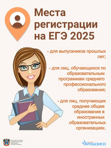 О местах приема заявлений на ЕГЭ 2025